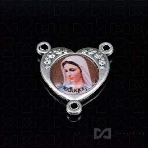 Medaljica srce raskrižje -...