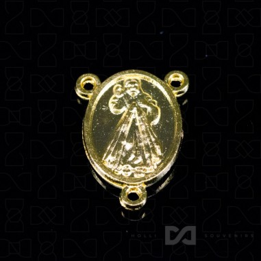 Medaljica raskrižje - Gospa, zlatni -...