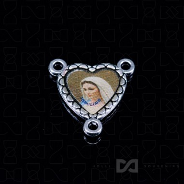 Medaljica srce raskrižje -...