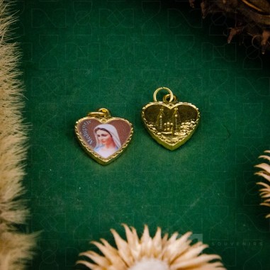 Medaljica srce Gospa, zlatna - 31-76