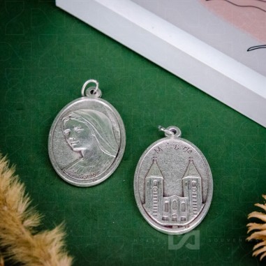 Medaljica Gospa/crkva, srebrna s...