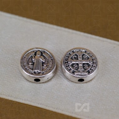 Bobica medaljica Benedikt, srebrna -...