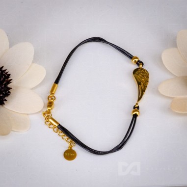 Narukvica čelik - krilo, zlatna - 36-45D