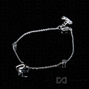 Narukvica čelik - dva srca,...