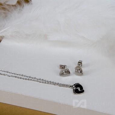 Set Noge - naušnice + lančić - 52-1B-4