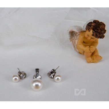 Set - naušnice + privjesak Biser s...