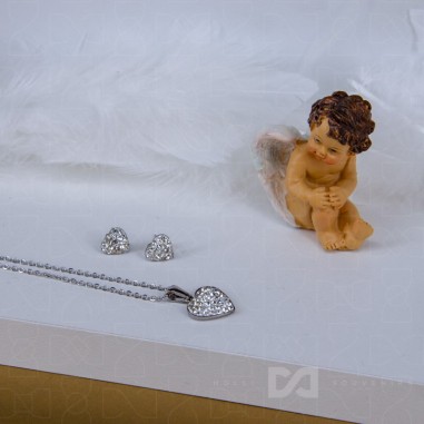 Set - naušnice + lančić Srce s...