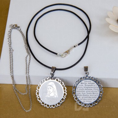 Lančić čelik Gospa - molitva Zdravo...