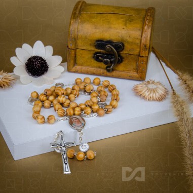 Krunica drvena - Gospa / Milosrdni...