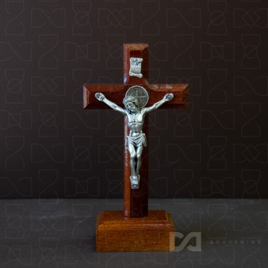 Križ Benedikt drveni na stalku,13cm -...