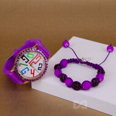 Set Ljubičasti - Sat i narukvica